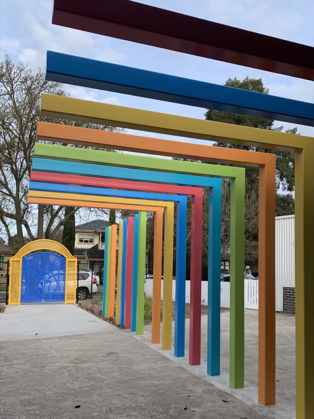 Colonnade from the opposite end after, full colour, Essendon